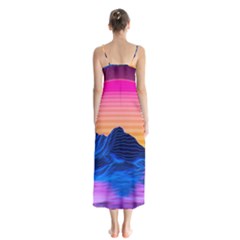 Button Up Chiffon Maxi Dress 