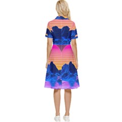 Button Top Knee Length Dress 