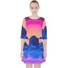 Quarter Sleeve Pocket Dress 