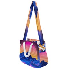 Rope Handles Shoulder Strap Bag 