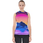 Outrun-vaporwave-hd-wallpaper-preview Mock Neck Shell Top