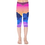 Outrun-vaporwave-hd-wallpaper-preview Kids  Capri Leggings 