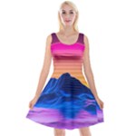 Outrun-vaporwave-hd-wallpaper-preview Reversible Velvet Sleeveless Dress
