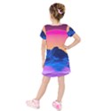 Kids  Short Sleeve Velvet Dress 