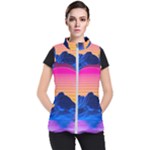 Outrun-vaporwave-hd-wallpaper-preview Women s Puffer Vest