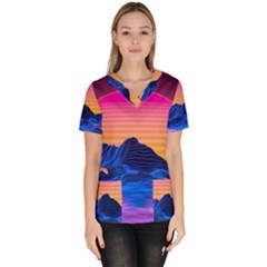 Women s V-Neck Scrub Top 
