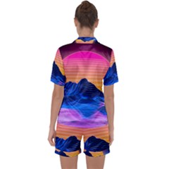 Satin Short Sleeve Pajamas Set 