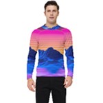 Outrun-vaporwave-hd-wallpaper-preview Men s Long Sleeve Rash Guard