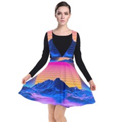 Plunge Pinafore Dress 