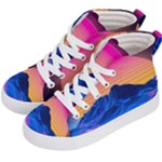 Outrun-vaporwave-hd-wallpaper-preview Kids  Hi-Top Skate Sneakers