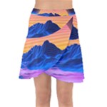 Outrun-vaporwave-hd-wallpaper-preview Wrap Front Skirt