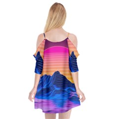 Cutout Spaghetti Strap Chiffon Dress 