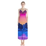 Outrun-vaporwave-hd-wallpaper-preview Button Up Chiffon Maxi Dress