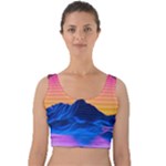 Outrun-vaporwave-hd-wallpaper-preview Velvet Crop Top