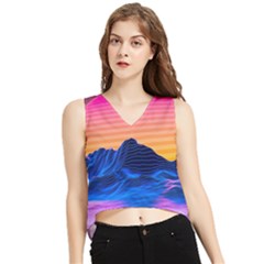 V-Neck Cropped Tank Top 
