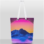 Outrun-vaporwave-hd-wallpaper-preview Full Print Rope Handle Tote (Small)