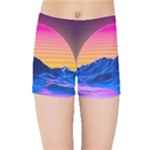 Outrun-vaporwave-hd-wallpaper-preview Kids  Sports Shorts