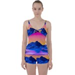 Outrun-vaporwave-hd-wallpaper-preview Tie Front Two Piece Tankini