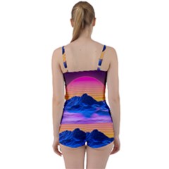 Tie Front Two Piece Tankini 