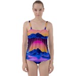 Outrun-vaporwave-hd-wallpaper-preview Twist Front Tankini Set