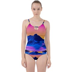 Cut Out Top Tankini Set 