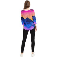 Chiffon Quarter Sleeve Blouse 