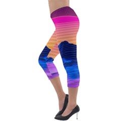 Lightweight Velour Capri Leggings  