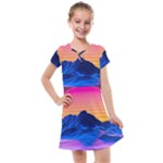 Outrun-vaporwave-hd-wallpaper-preview Kids  Cross Web Dress