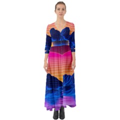 Button Up Boho Maxi Dress 