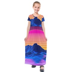 Kids  Short Sleeve Maxi Dress 