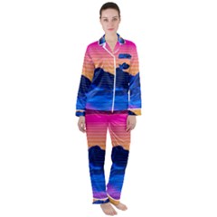 Women s Long Sleeve Satin Pajamas Set 
