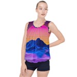 Outrun-vaporwave-hd-wallpaper-preview Bubble Hem Chiffon Tank Top