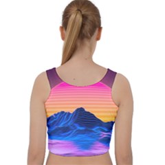 Velvet Racer Back Crop Top 