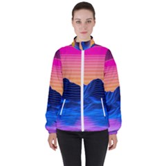 Women s High Neck Windbreaker 