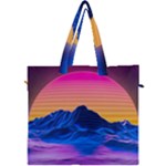 Outrun-vaporwave-hd-wallpaper-preview Canvas Travel Bag