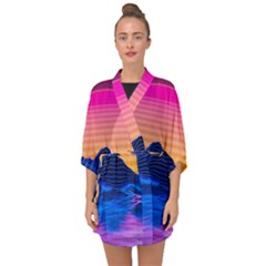Half Sleeve Chiffon Kimono 