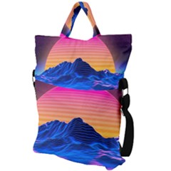 Fold Over Handle Tote Bag 