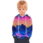 Outrun-vaporwave-hd-wallpaper-preview Kids  Overhead Hoodie