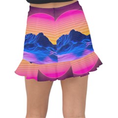 Fishtail Mini Chiffon Skirt 