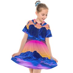Kids  Short Sleeve Shirt Dress 