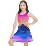 Outrun-vaporwave-hd-wallpaper-preview Kids  Lightweight Sleeveless Dress