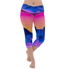 Lightweight Velour Capri Yoga Leggings 