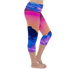Lightweight Velour Capri Yoga Leggings 
