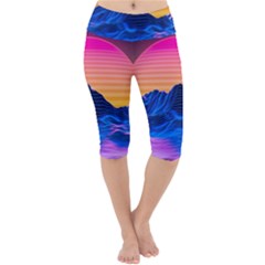 Lightweight Velour Cropped Yoga Leggings 