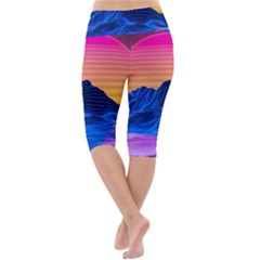 Lightweight Velour Cropped Yoga Leggings 