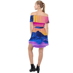Off Shoulder Chiffon Dress 