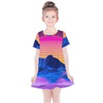 Outrun-vaporwave-hd-wallpaper-preview Kids  Simple Cotton Dress
