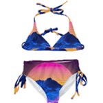 Outrun-vaporwave-hd-wallpaper-preview Kids  Classic Bikini Set