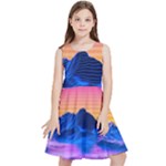 Outrun-vaporwave-hd-wallpaper-preview Kids  Skater Dress