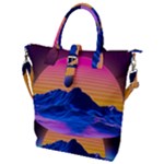Outrun-vaporwave-hd-wallpaper-preview Buckle Top Tote Bag